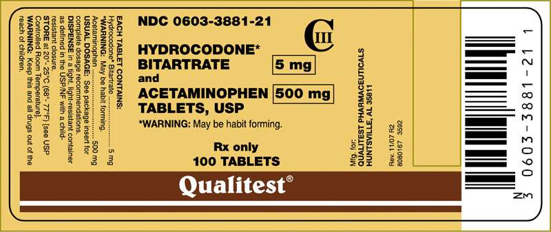 Hydrocodone Bitartrate And Acetaminophen