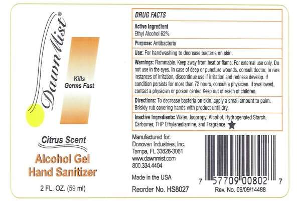 DawnMist Alcohol Gel Hand Sanitizer