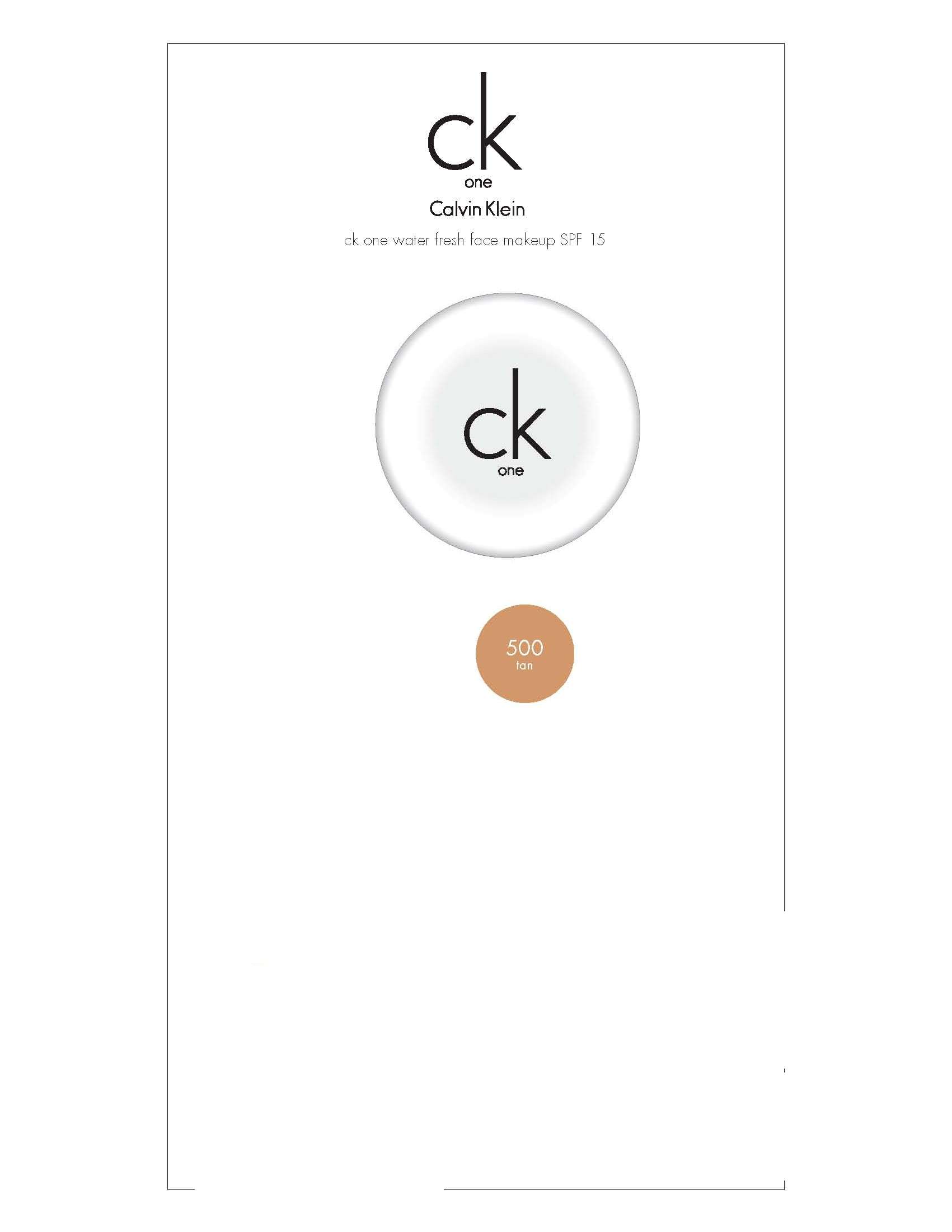 ck one waterfresh face makeup spf 15