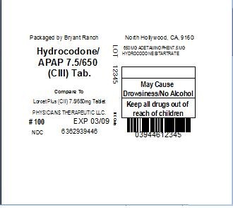 HYDROCODONE BITARTRATE AND ACETAMINOPHEN