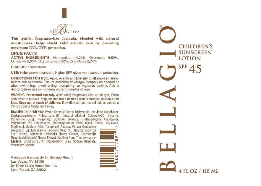 Bellagio Childrens Sunscreen SPF 45