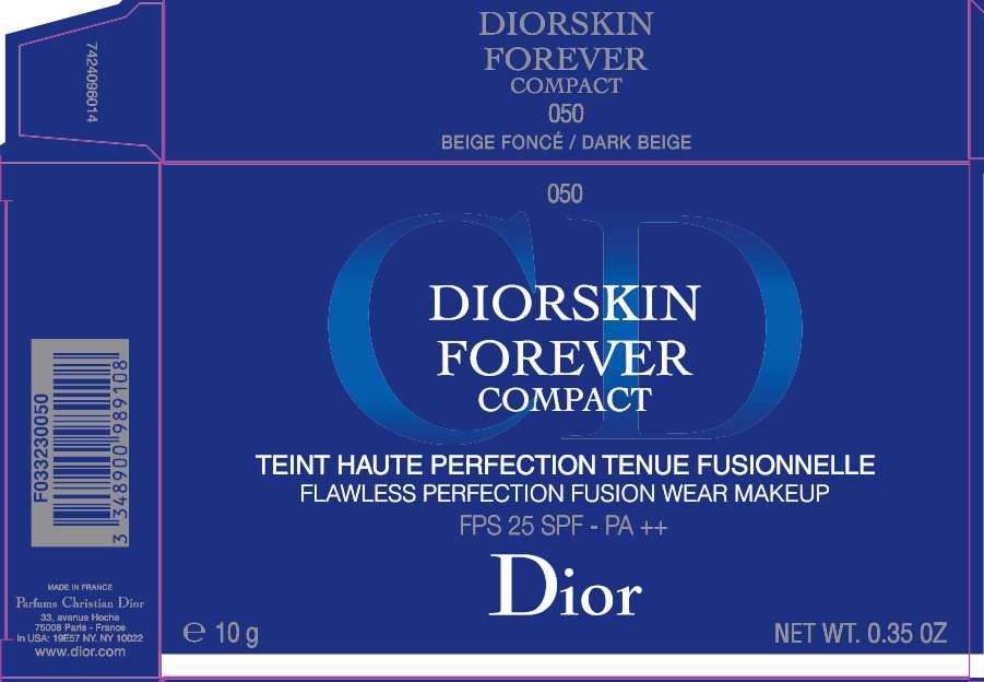 CD DiorSkin Forever Compact Flawless Perfection Fusion Wear Makeup SPF 25 - 050