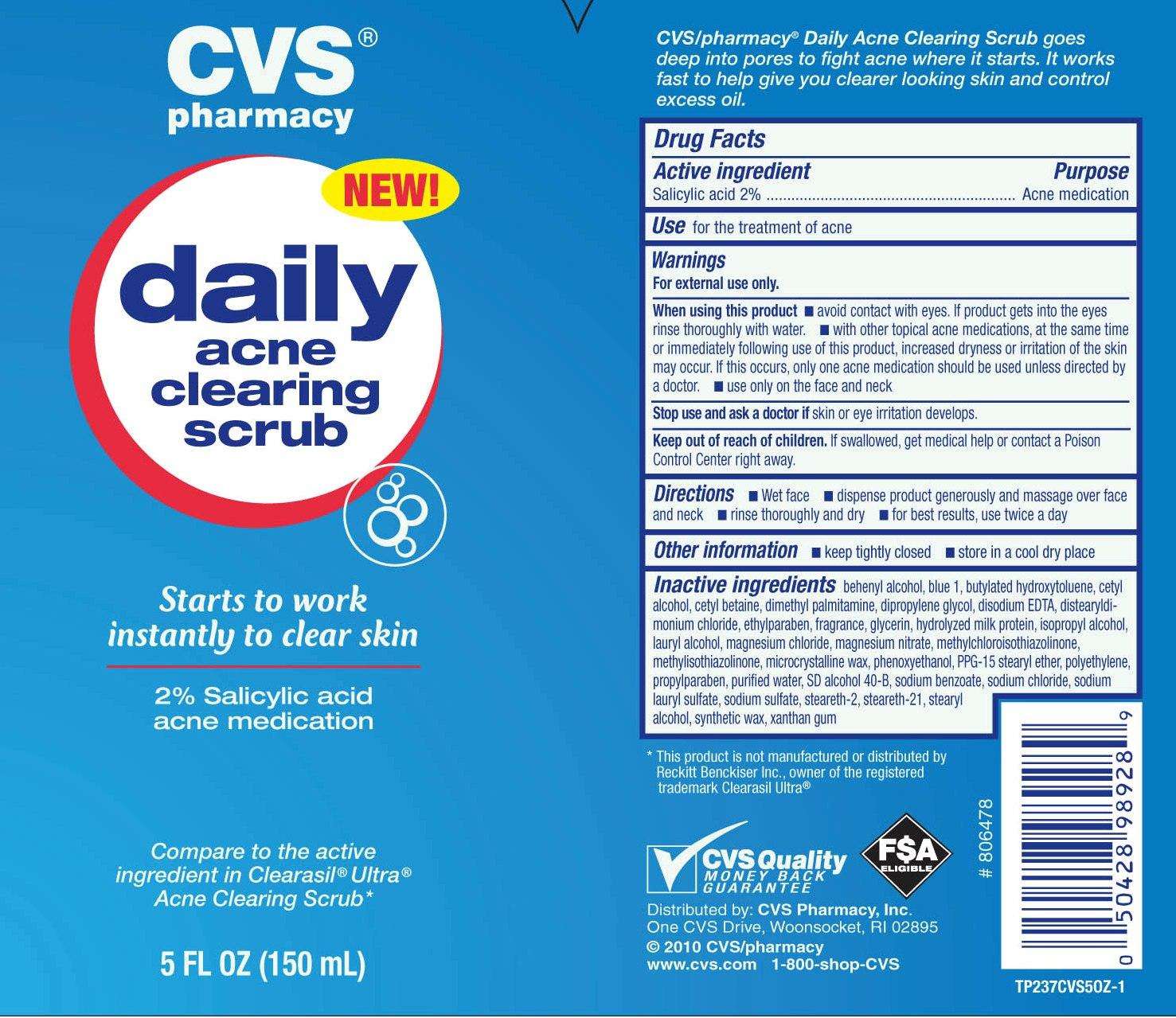 CVS Daily Acne Clearing Scrub