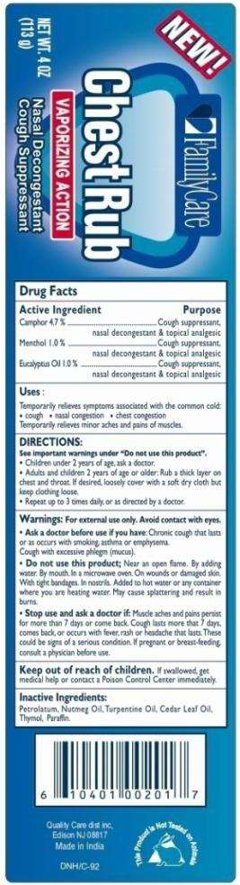 Vaporizing Chest Rub