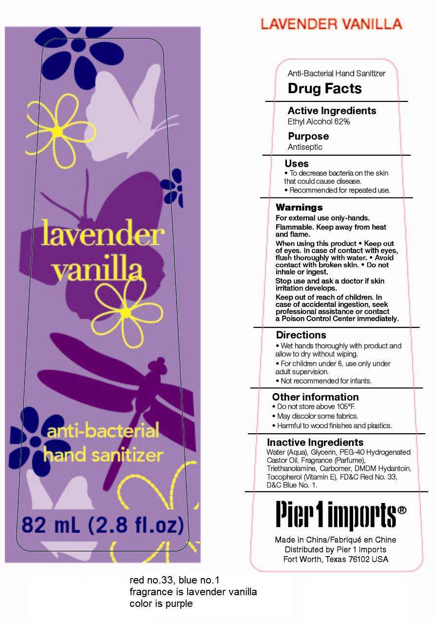 Pier 1 Imports Lavender Vanilla Anti-Bacterial Hand Sanitizer