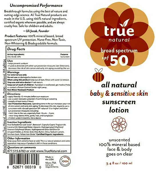 True Natural broad spectrum spf 50