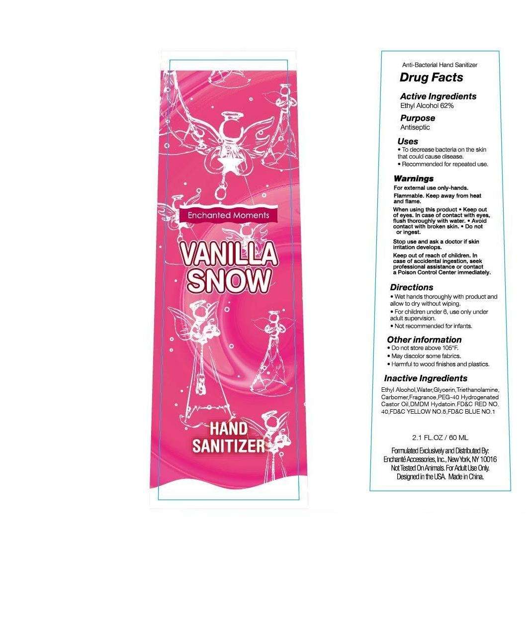 Enchanted Moments Vanilla Snow Hand Sanitizer
