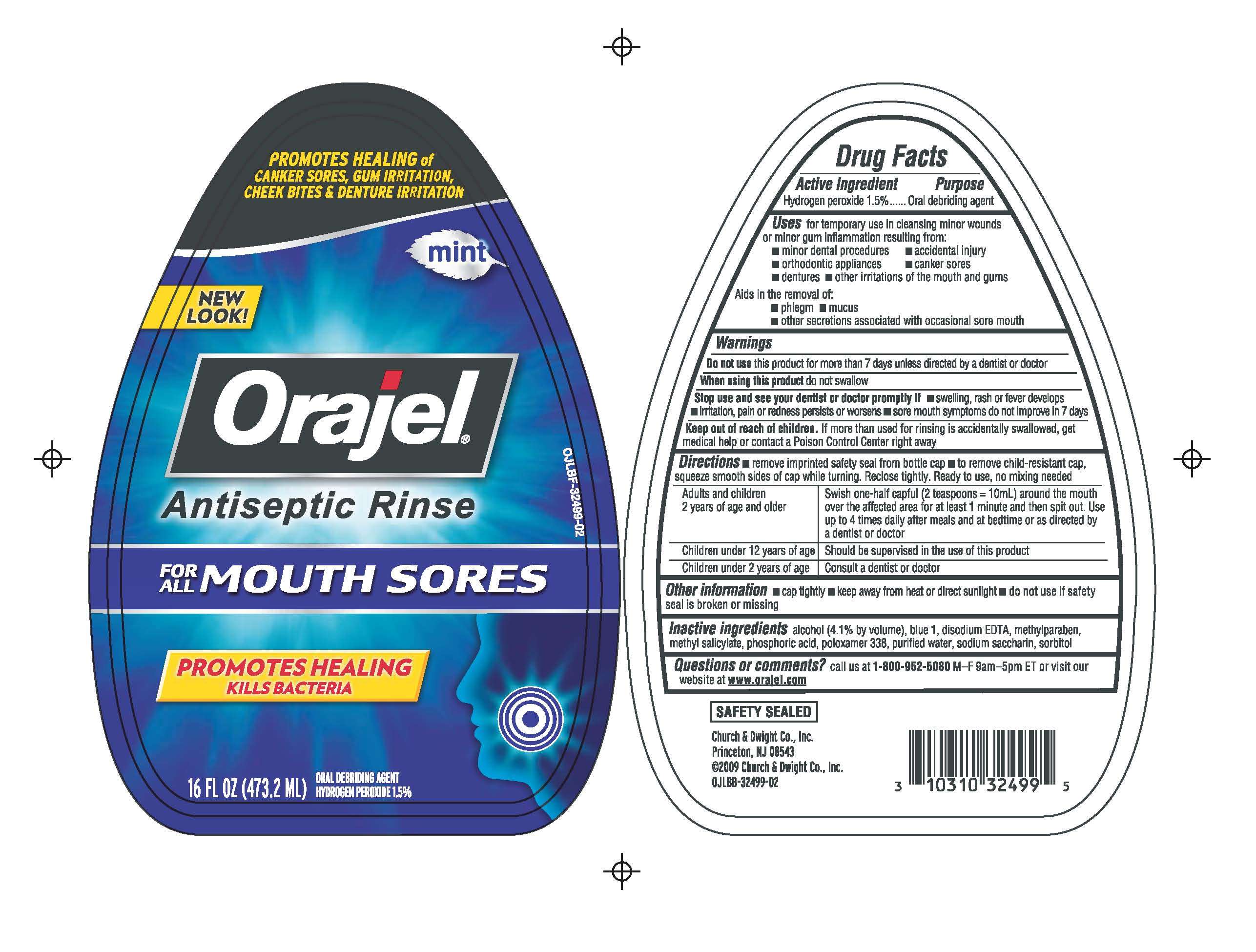 Orajel Antiseptic Rinse for Mouth Sores