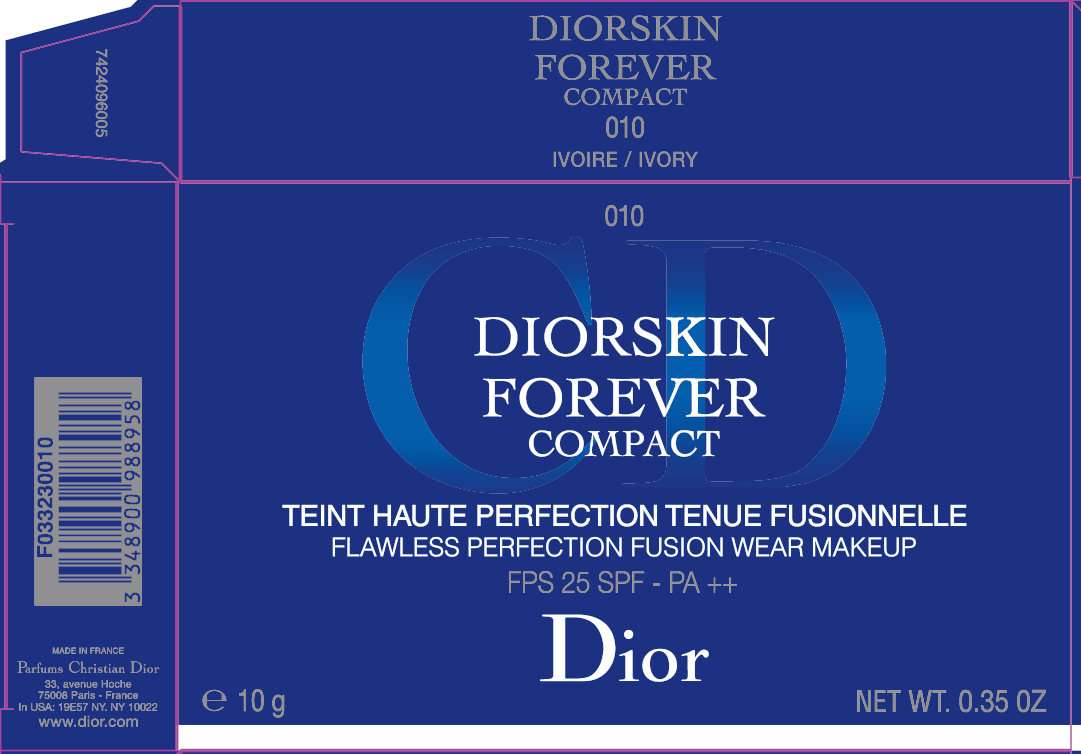 CD DiorSkin Forever Compact Flawless Perfection Fusion Wear Makeup SPF 25 - 010