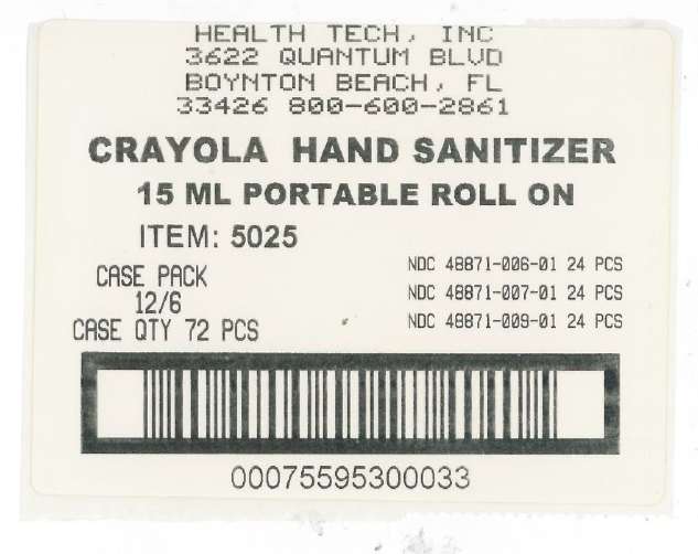 Crayola Sunglow Yellow Roll On Hand Sanitizer