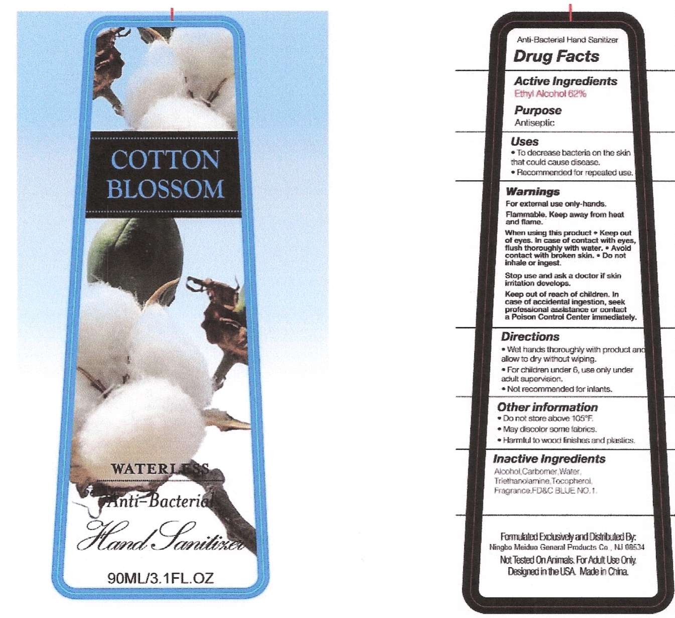 Cotton Blossom Waterless Anti-Antibateria Hand Sanitizer