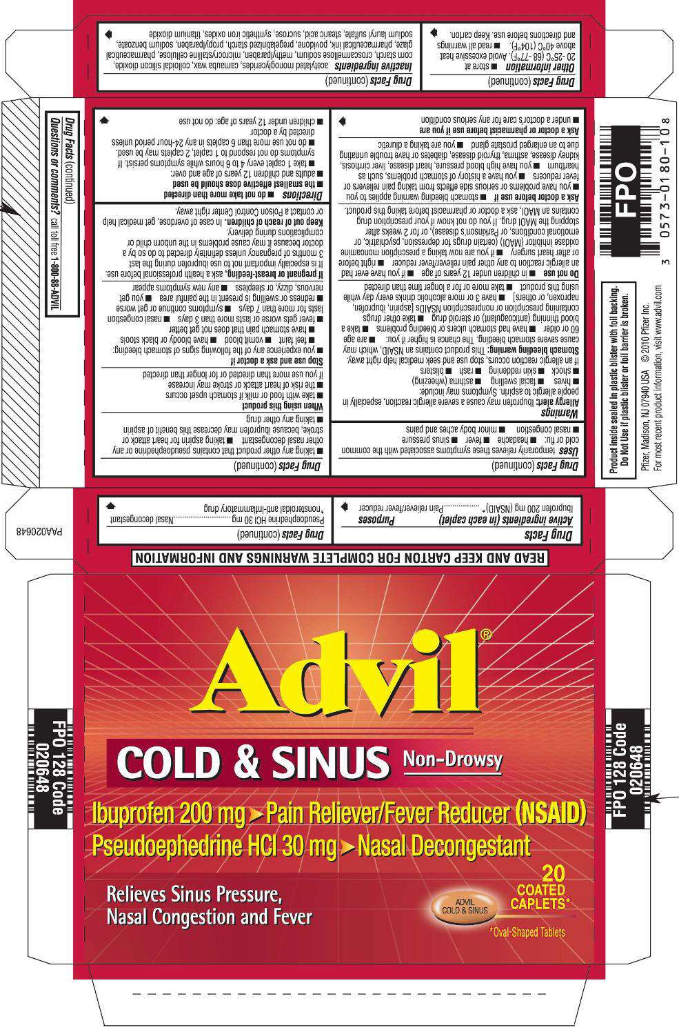ADVIL COLD AND SINUS