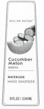 Healing Waters Cucumber Melon Scented Waterless Hand Sanitizer