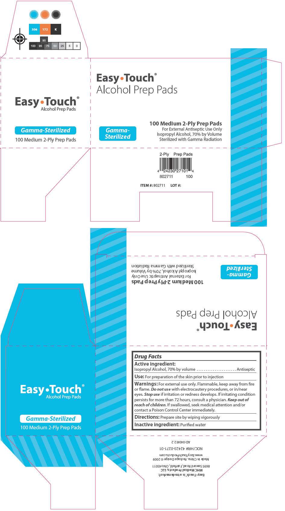 EasyTouch Alcohol Prep Pads