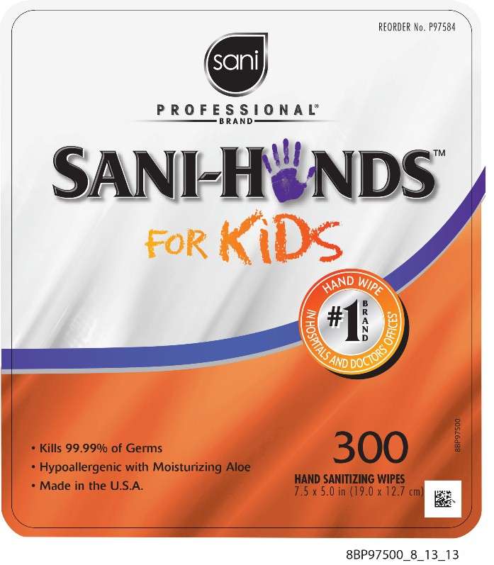 Sani Professional Brand Sani-Hands for KidsHand Wipes