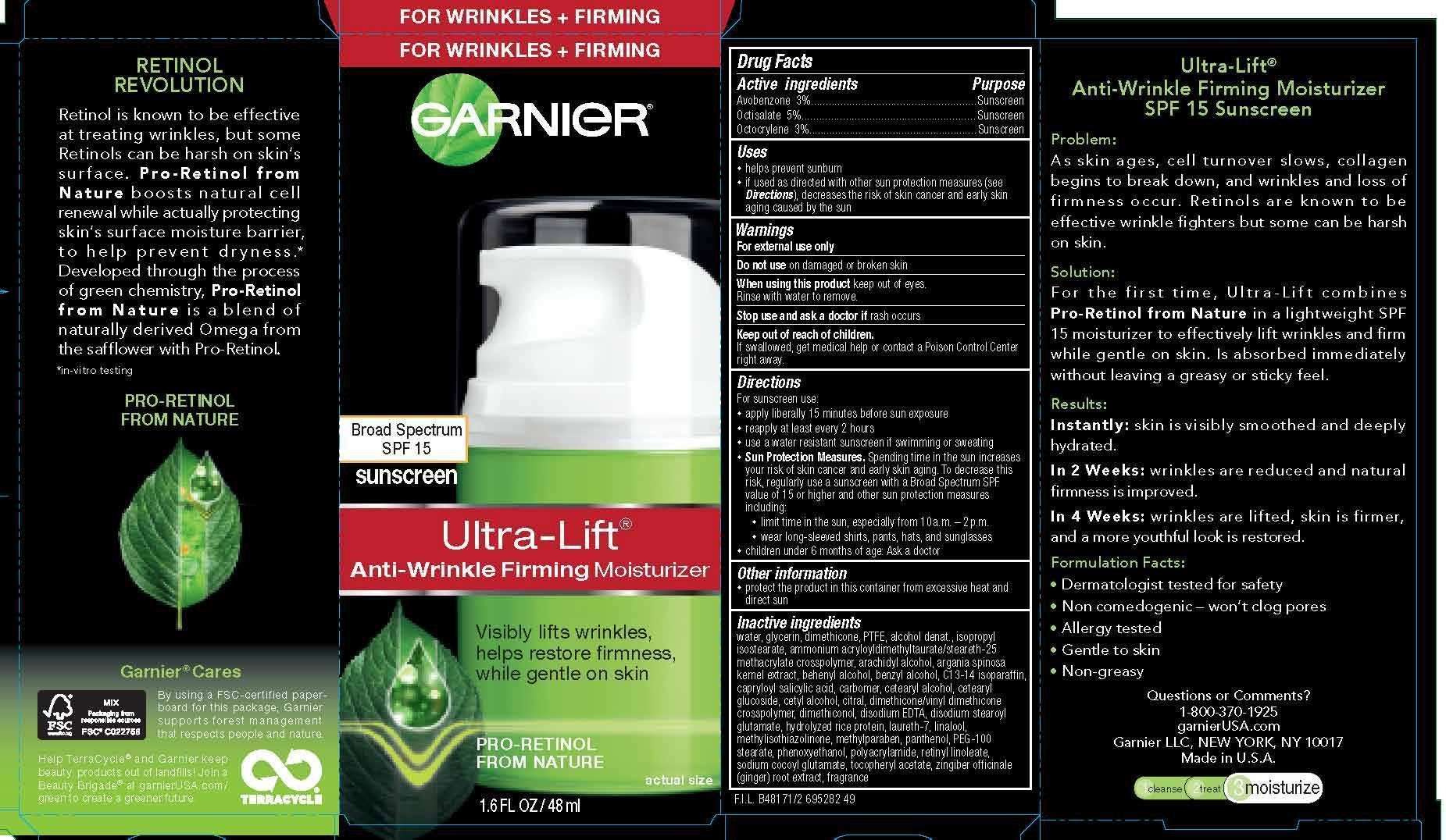 Garnier Ultra Lift Anti Wrinkle Firming Moisturizer