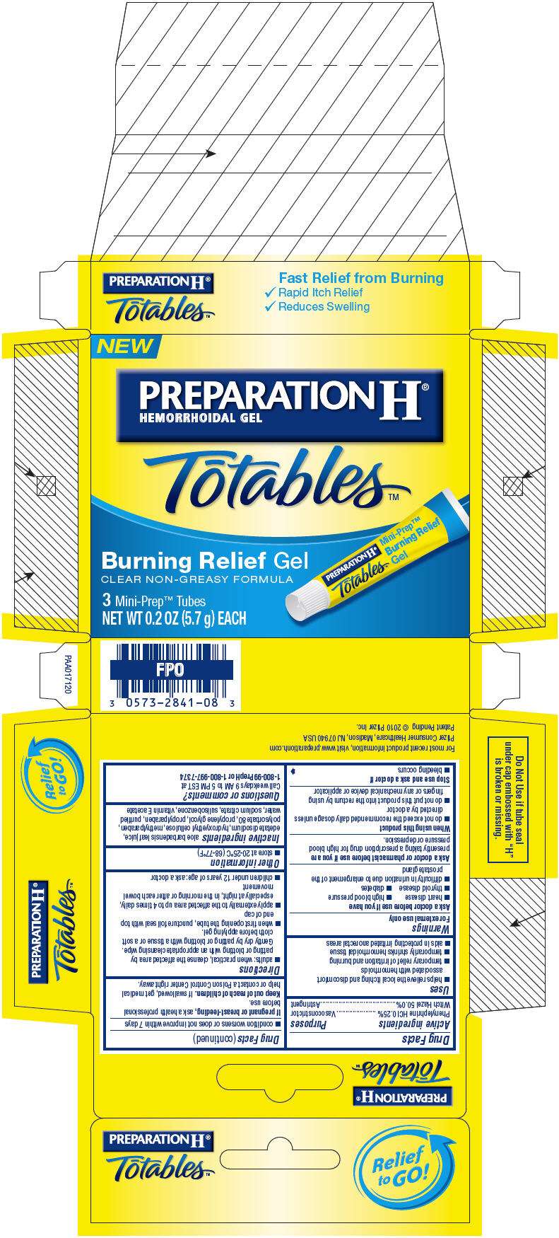 Preparation H Totables Burning Relief