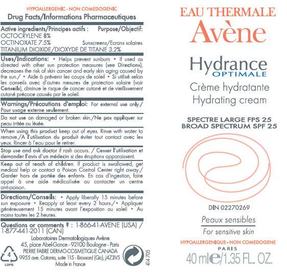 EAU THERMALE Avene Hydrance Optimale Hydrating BROAD SPECTRUM SPF 25