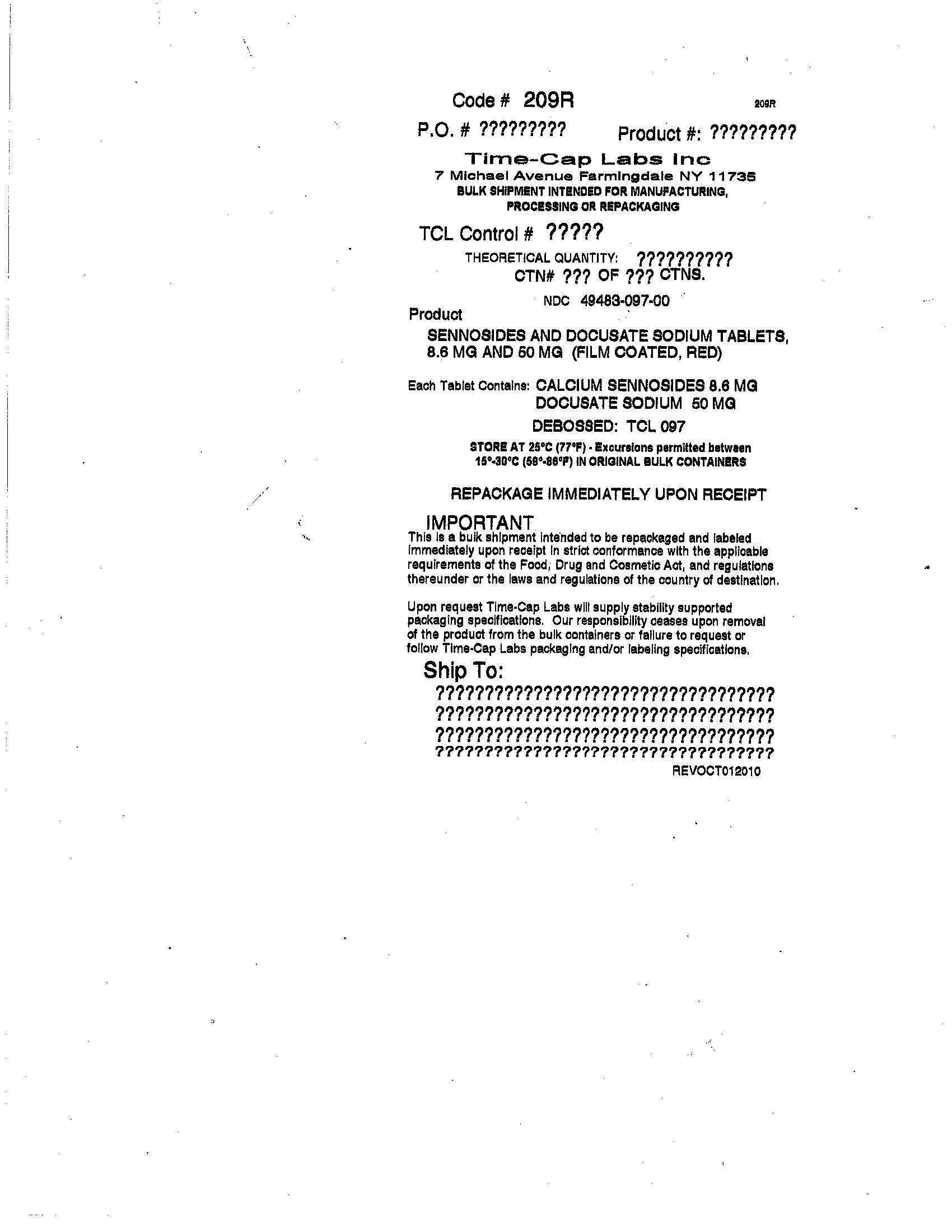 SENNOSIDES AND DOCUSATE SODIUM