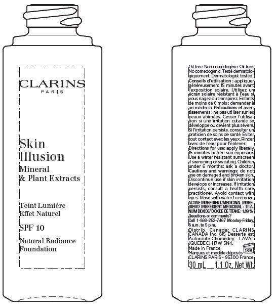 CLARINS Skin Illusion SPF 10 Natural Radiance Foundation Tint 112.5