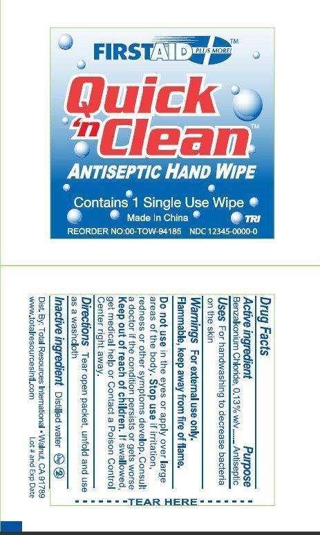 FIRST AID Plus More Quick n Clean Antiseptic Hand Wipe