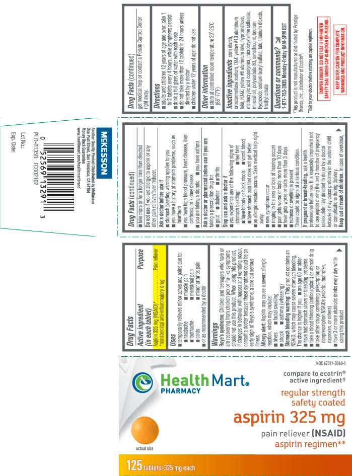 Health Mart Regular Strength Enteric Coated Aspirin
