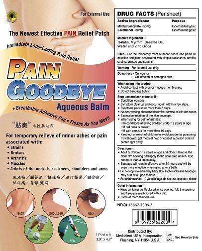 PAIN GOODBYE AQUEOUS PATCH