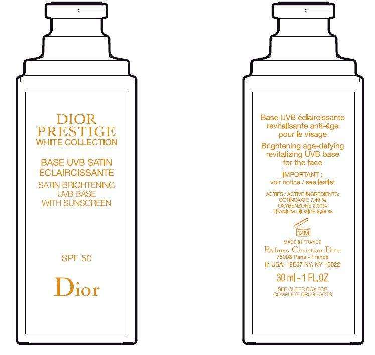 CD DIOR PRESTIGE WHITE COLLECTION SATIN BRIGHTENING UVB BASE WITH SUNSCREEN SPF 50