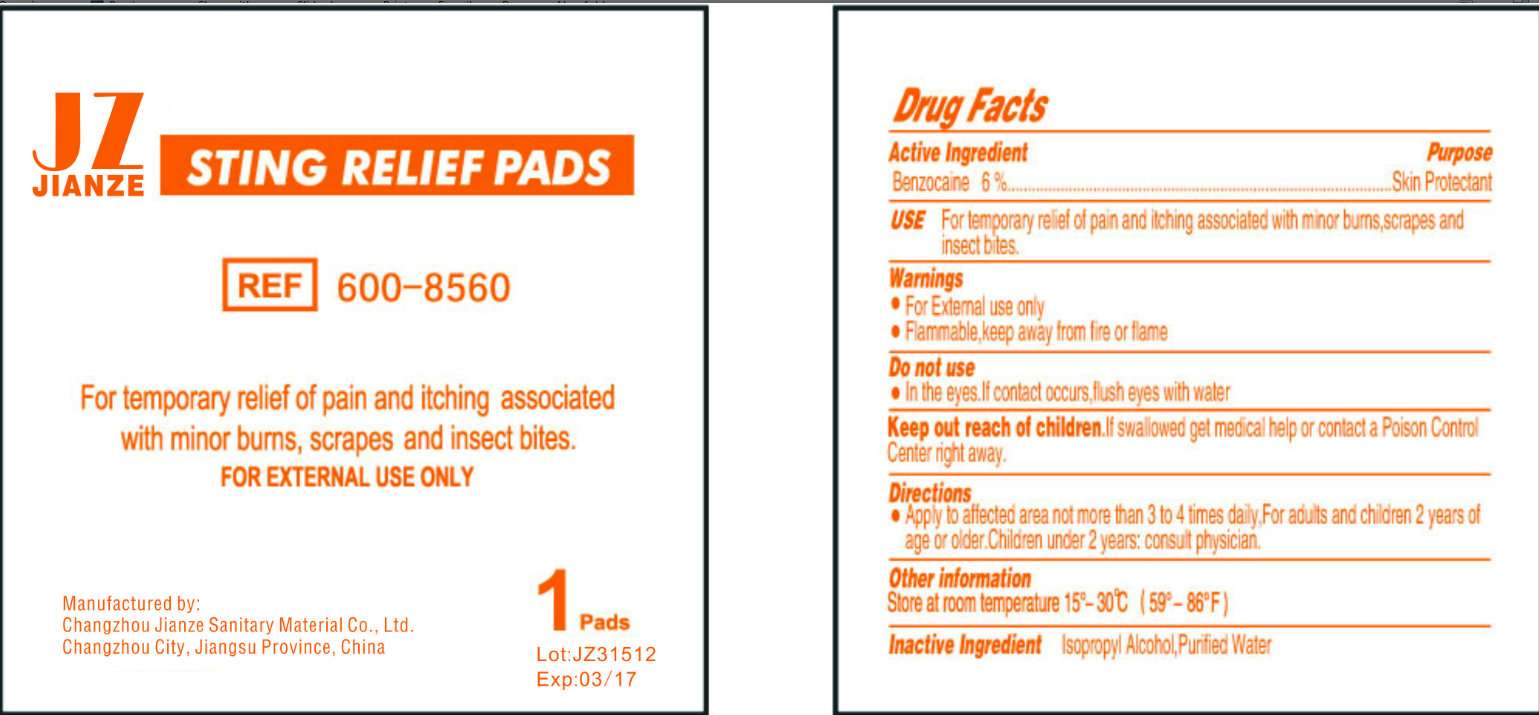 JIANZE STING RELIEF PADS