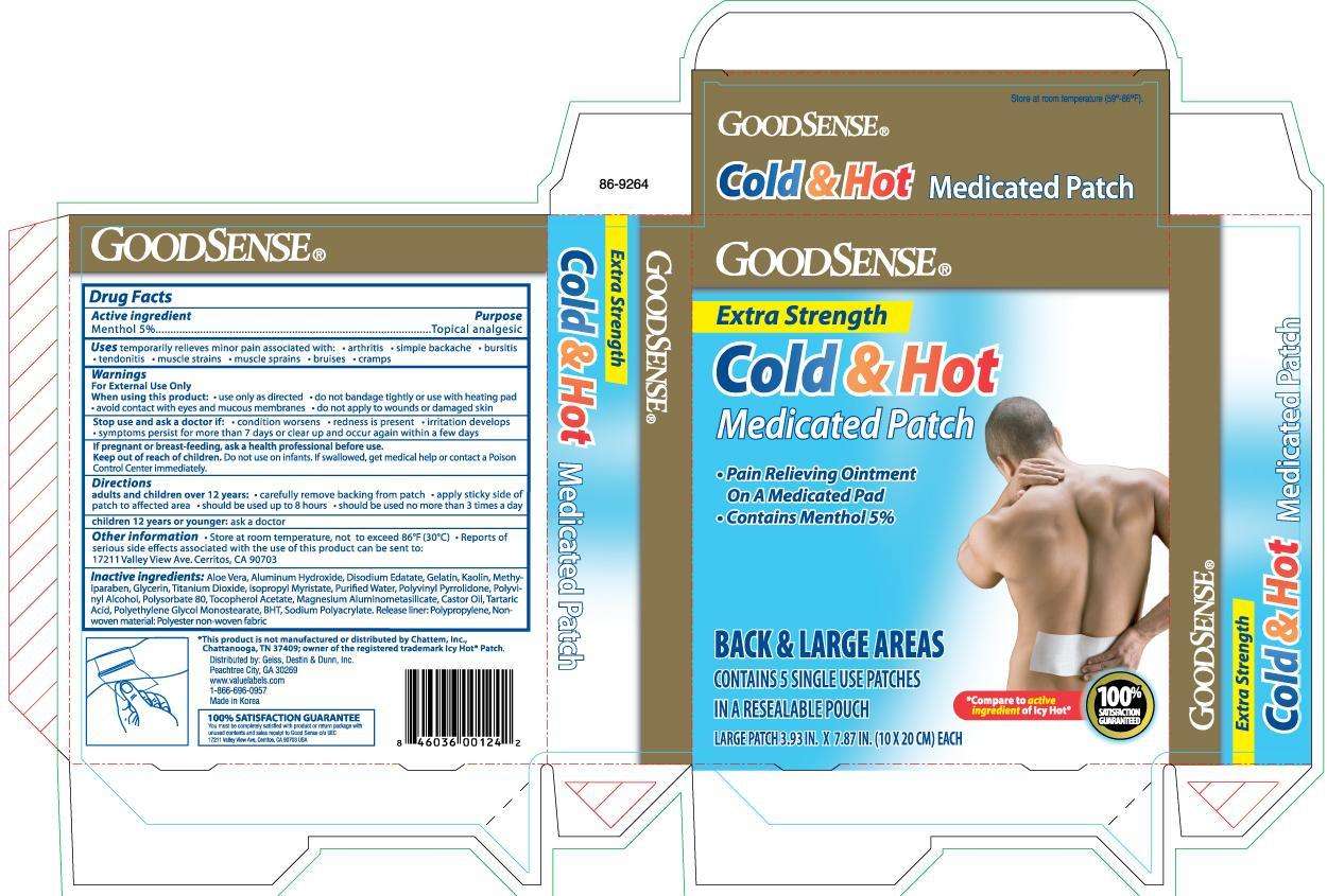 Goodsense Extra Strength Cold and Hot Medicated