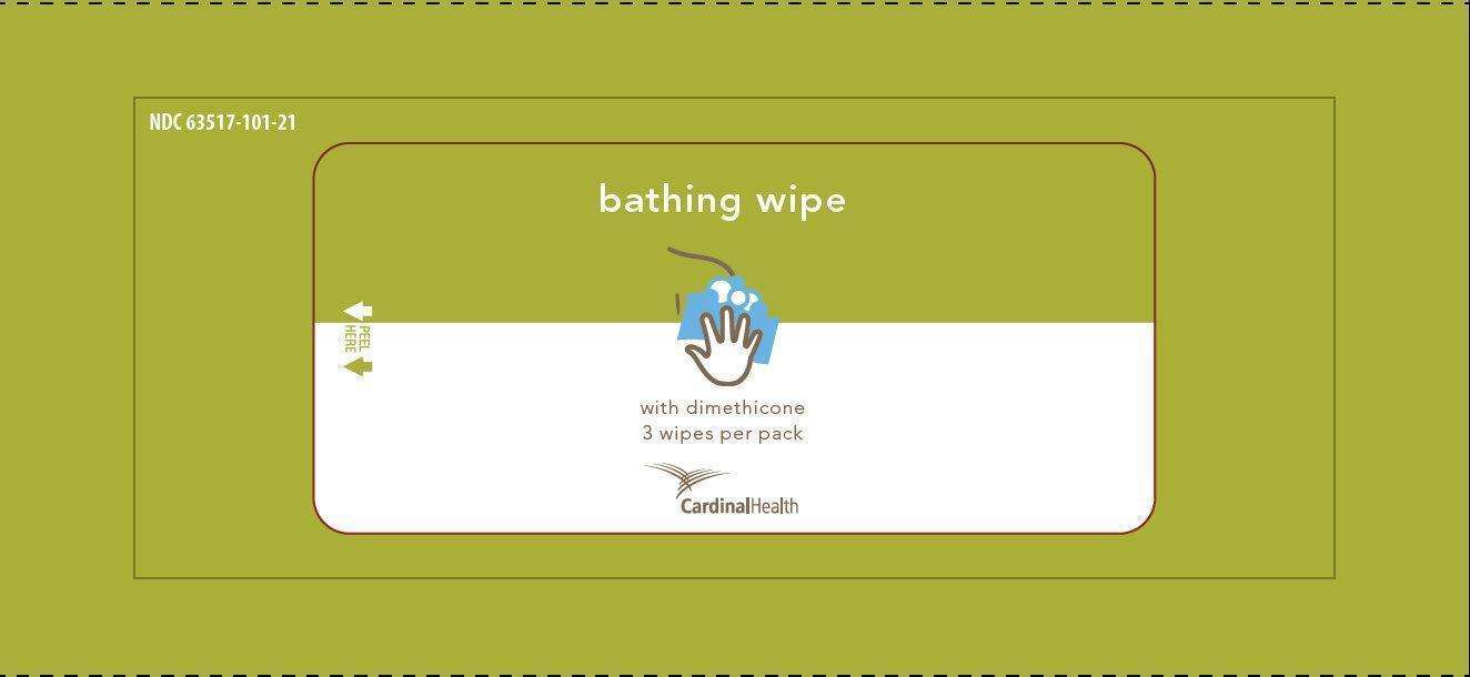 CardinalHealth bathing wipe with dimethicone