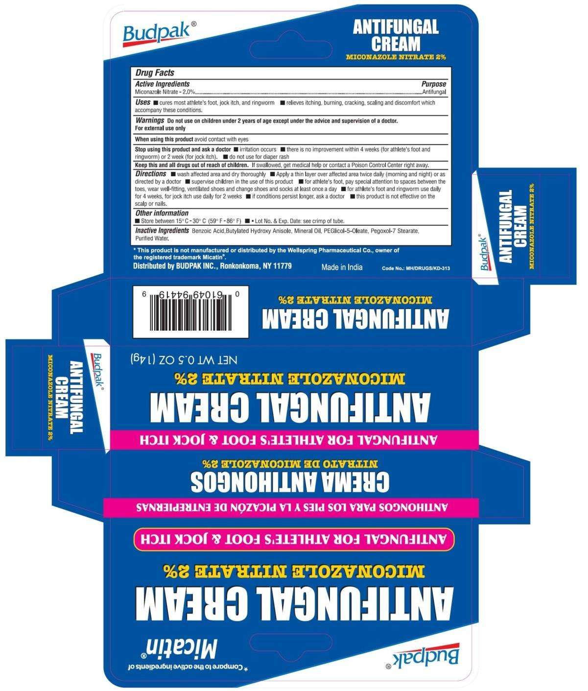 Budpak Antifungal Miconazole Nitrate