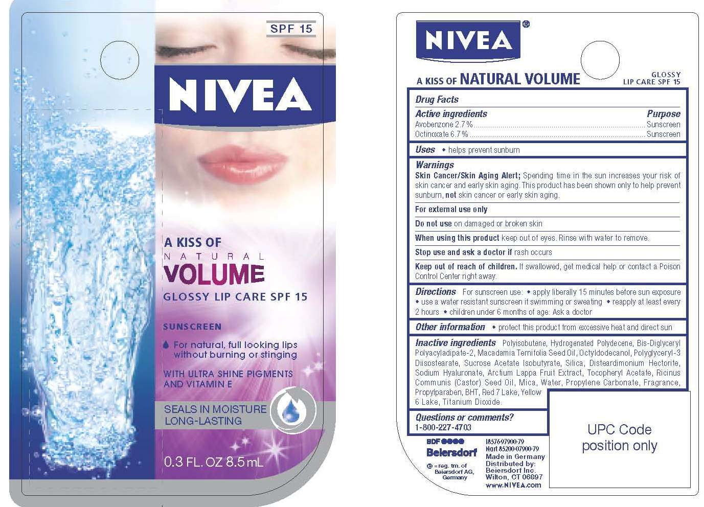 Nivea A Kiss of Natural Volume Glossy Lip Care