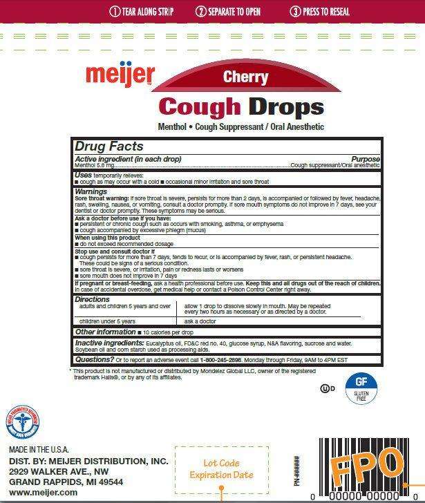 Meijer Cherry Cough Drops