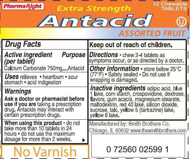 PharmaRight Extra Strength Antacid ASSORTED FRUIT