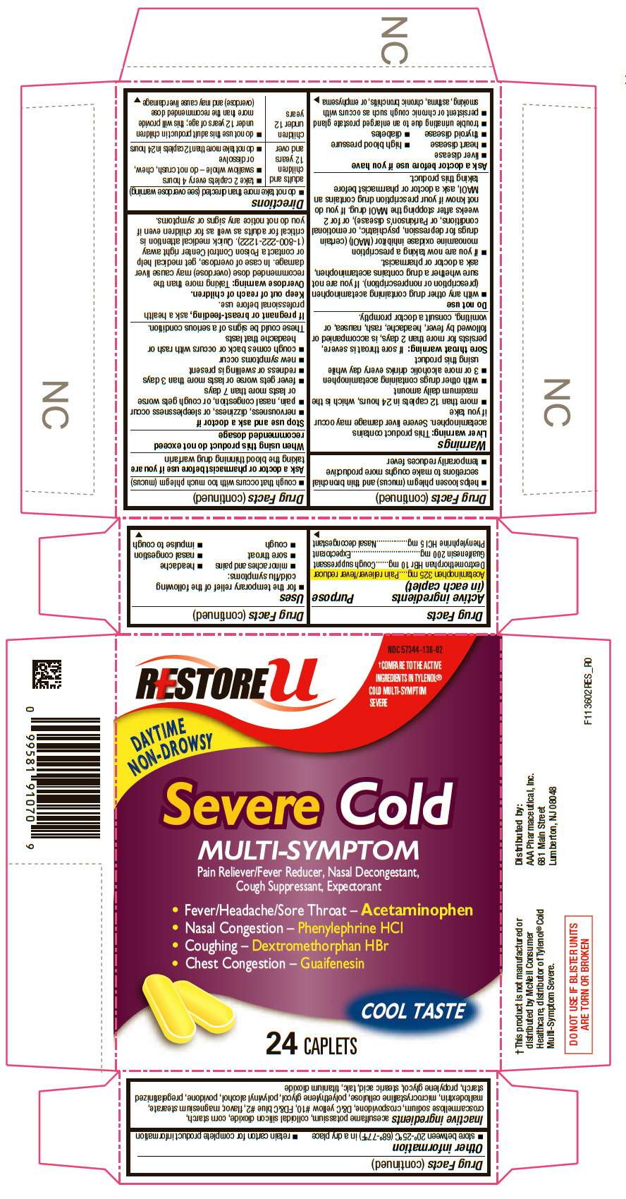 Acetaminophen, Dextromethorphan Hydrobromide, Guaifenesin, Phenylephrine Hydrochloride