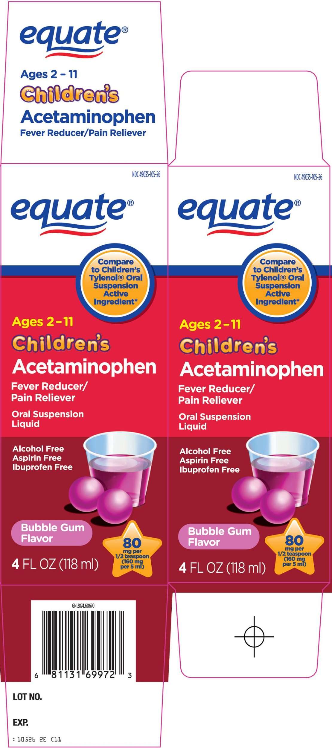 Equate Childrens acetaminophen