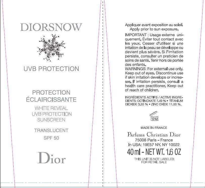 DIORSNOW White Reveal UVB Protection Sunscreen Translucent SPF 50