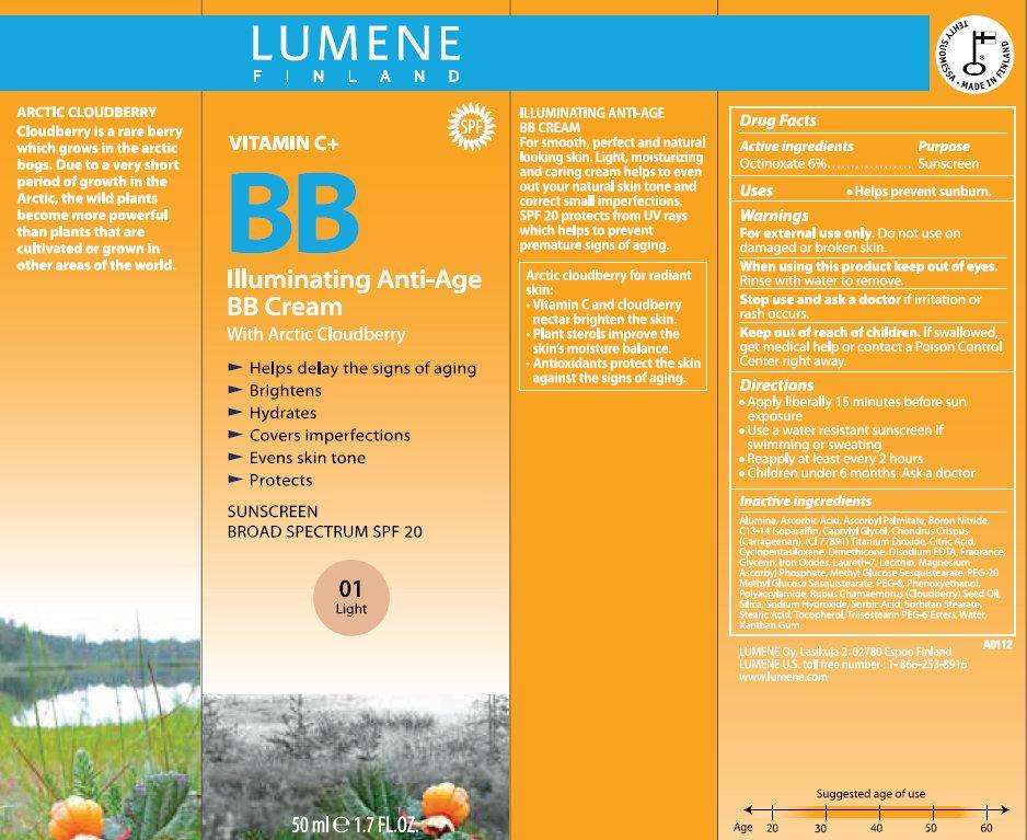 Lumene Vitamin C BB Illuminating Anti-Age BB Sunscreen Broad Spectrum SPF 20 Light