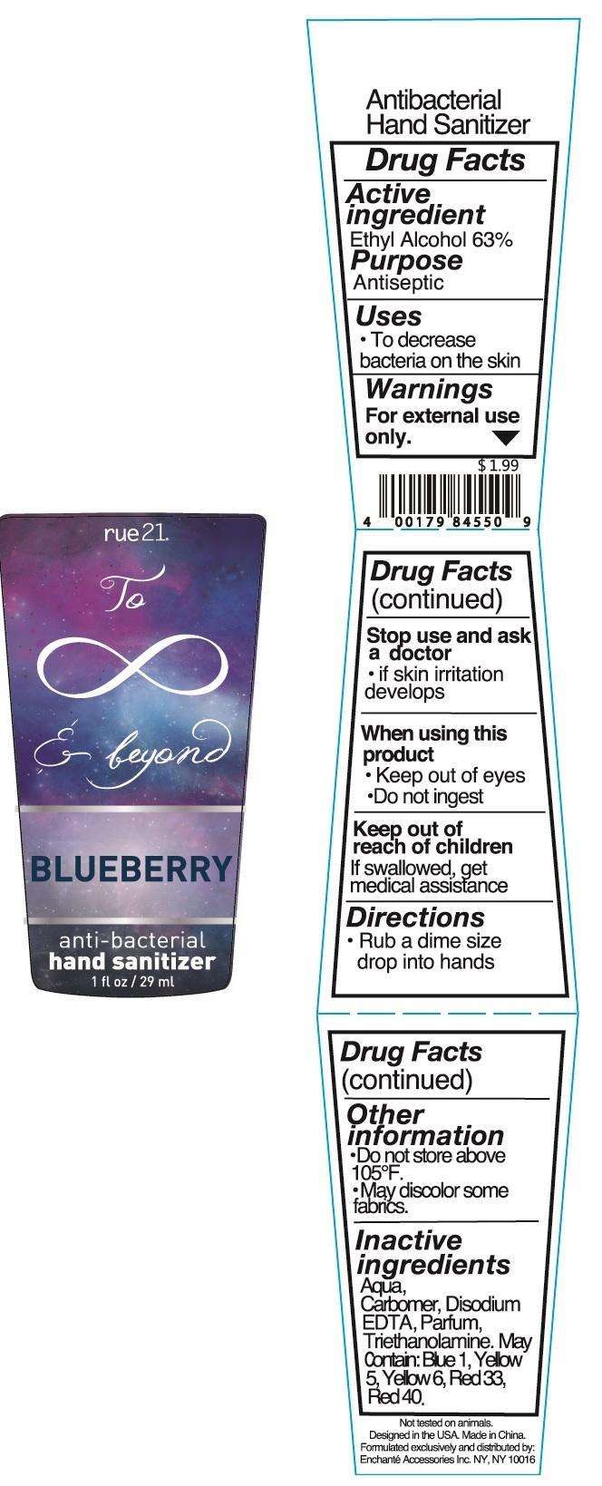 RUE 21 Legend Blueberry Anti Bacterial Hand Sanitizer