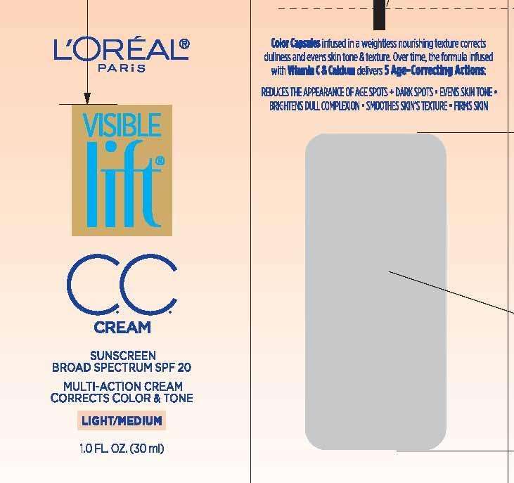 LOreal Paris Visible Lift CC Broad Spectrum SPF 20 Light Medium