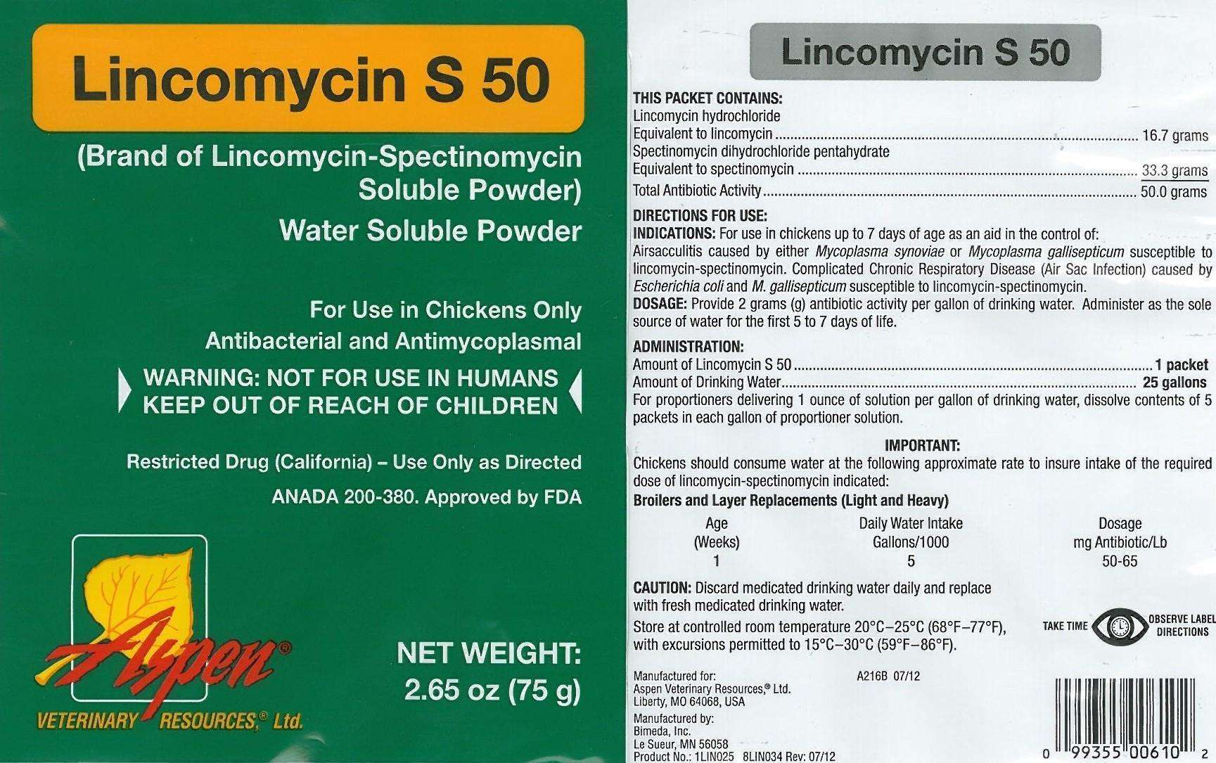 Lincomycin S 50
