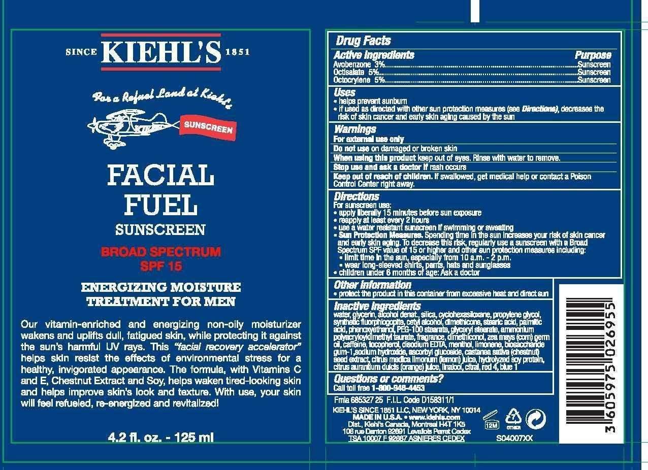 Kiehls Since 1851 Facial Fuel Energizing Moisture Treatment for Men Broad Spectrum SPF 15 Sunscreen