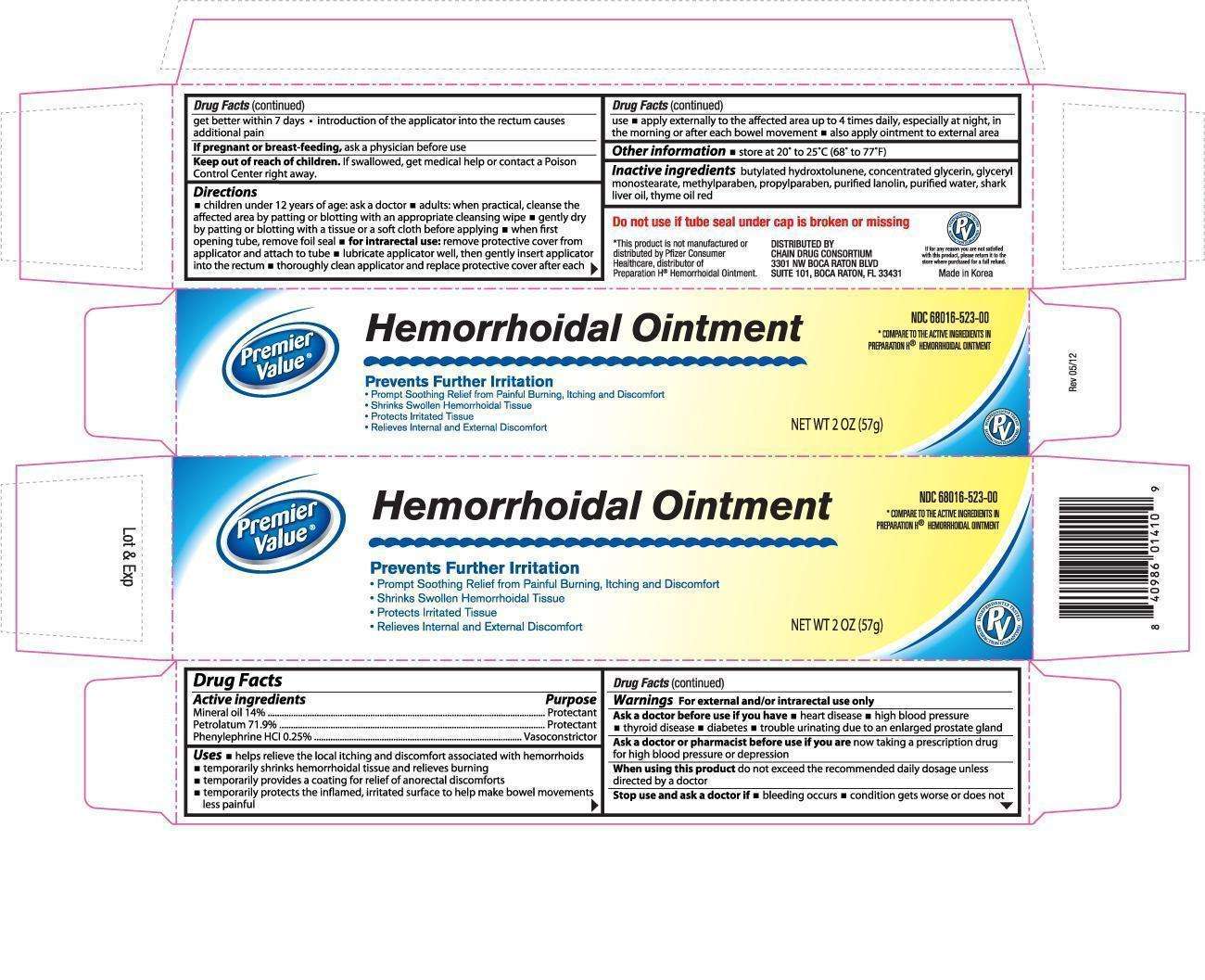 PREMIER VALUE HEMORRHOIDAL