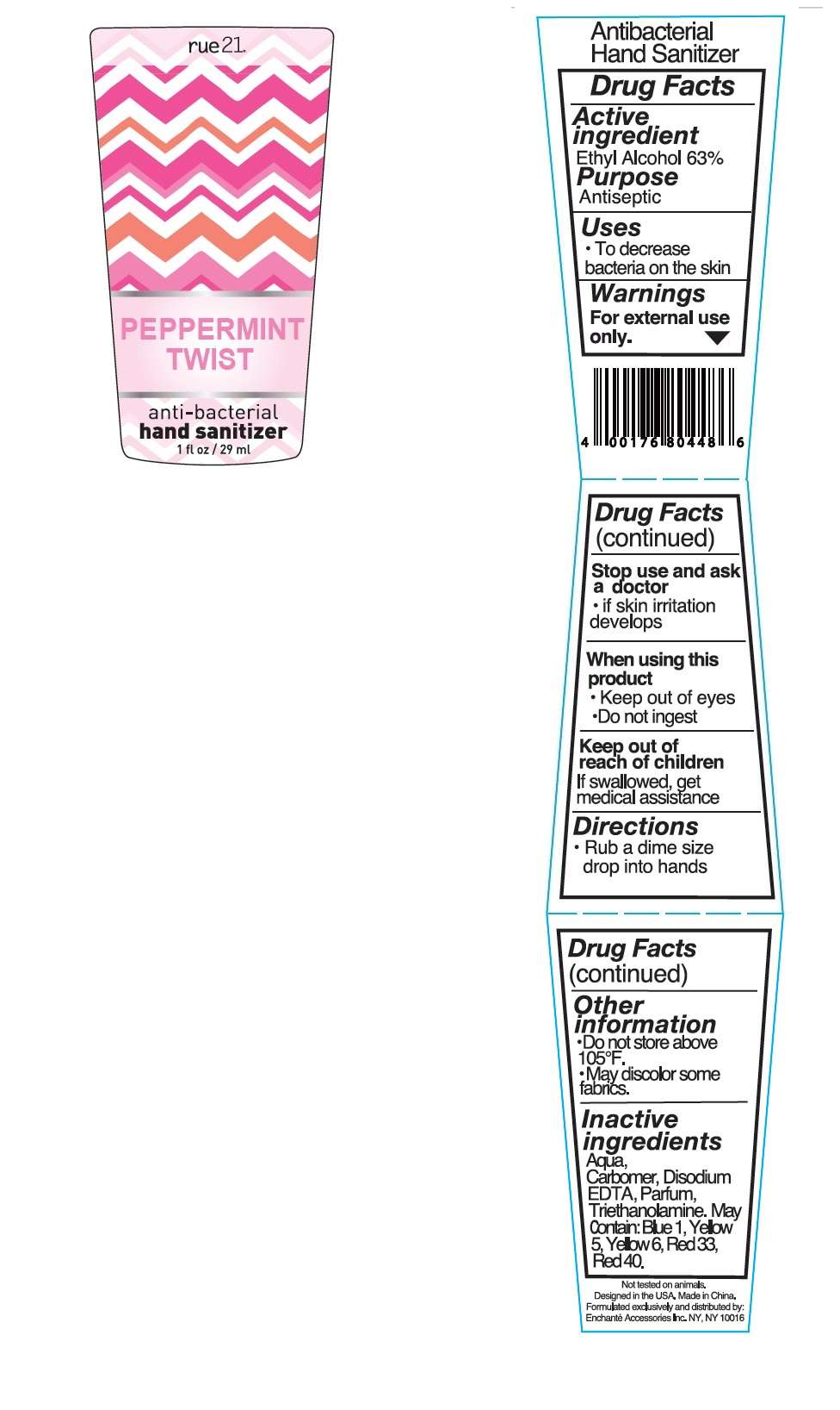 RUE21 Peppermint  Twist Antibacterial Hand Sanitizer