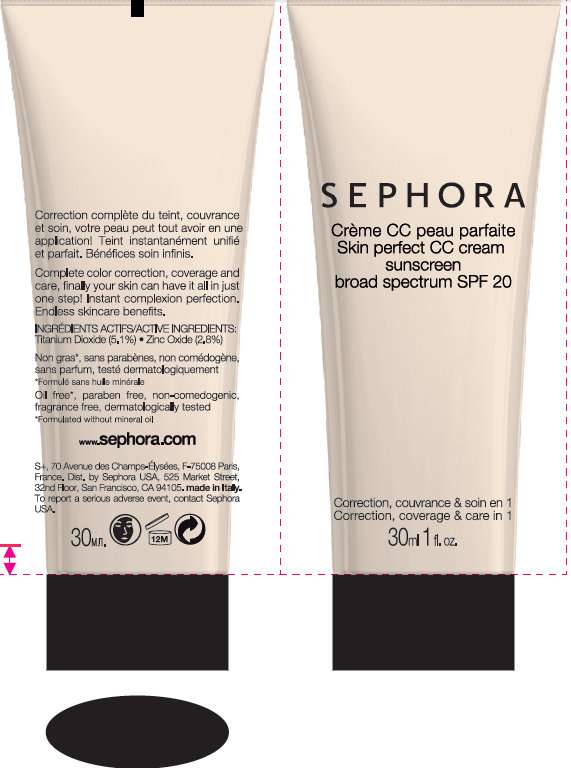 SEPHORA Skin Perfect CC Sunscreen Broad Spectrum SPF 20 MEDIUM-TAN