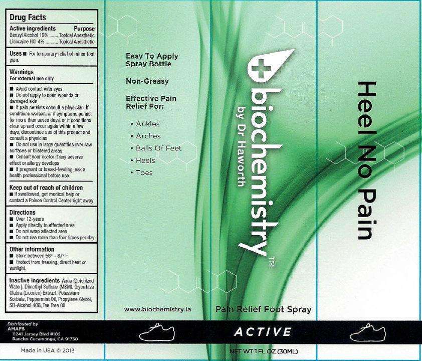 biochemistry PAIN RELIEF FOOT ACTIVE