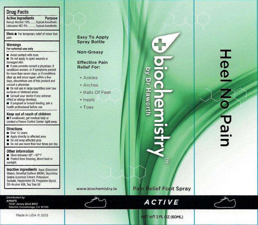 biochemistry PAIN RELIEF FOOT ACTIVE