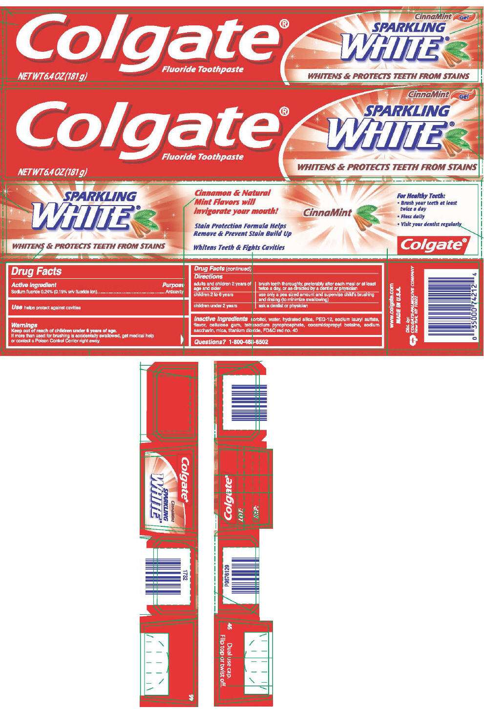 Colgate Sparkling White CinnaMint Fluoride