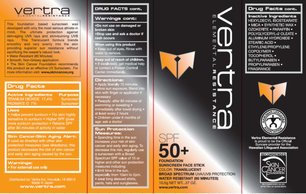 Vertra SPF 50 Foundation Sunscreen Face Translucent